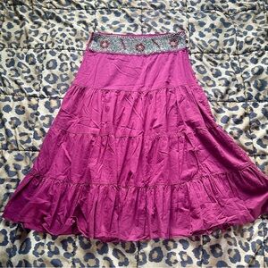 VINTAGE Charlotte Russe Beaded Boho Maxi Skirt